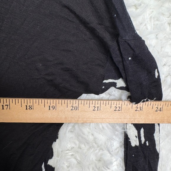 ARDEN B‎ Black Tie Dye Shredded Webbed back Long Sleeve Top Shirt Goth Grunge S - Picture 5 of 7